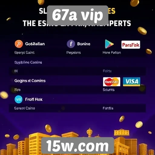 Métodos de pagamento aceitos no 67a vip